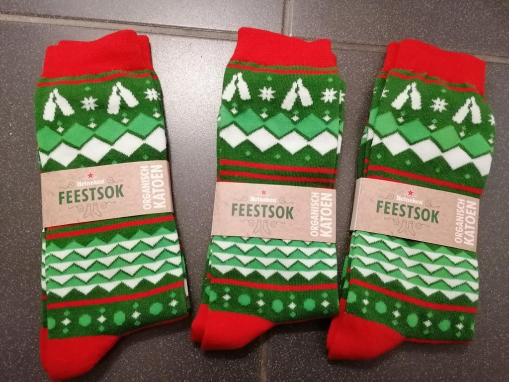 Nieuwe Heineken Feestsokken - Organisch Katoen, Ophalen of Verzenden, Nieuw, Kleding, Heineken