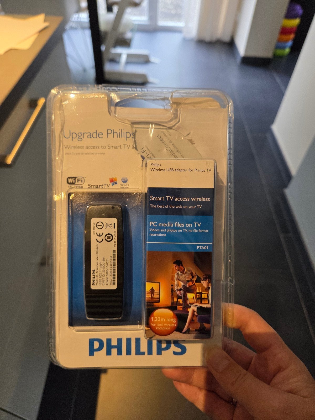 Philips Wireless USB adapter voor Smart TV (PTA01), Ophalen, Nieuw, Minder dan 2 meter, Overige kabels