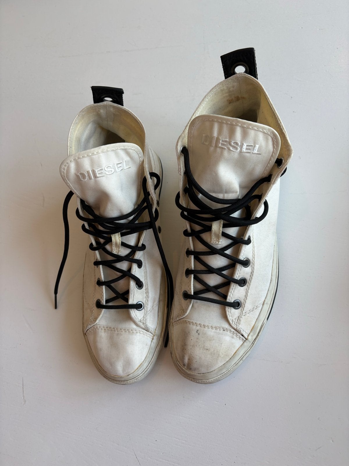 Diesel Exposure I High-Top Sneakers - Maat 44, Ophalen of Verzenden, Gedragen, Wit, Sneakers of Gympen