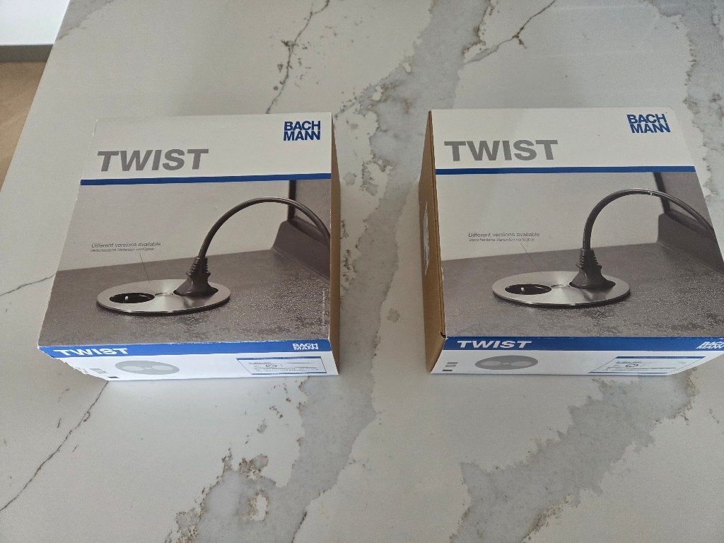 inbouw RVS contactdozen voor keuken of bureau, Ophalen of Verzenden, Zo goed als nieuw, Bachmann, Stopcontact