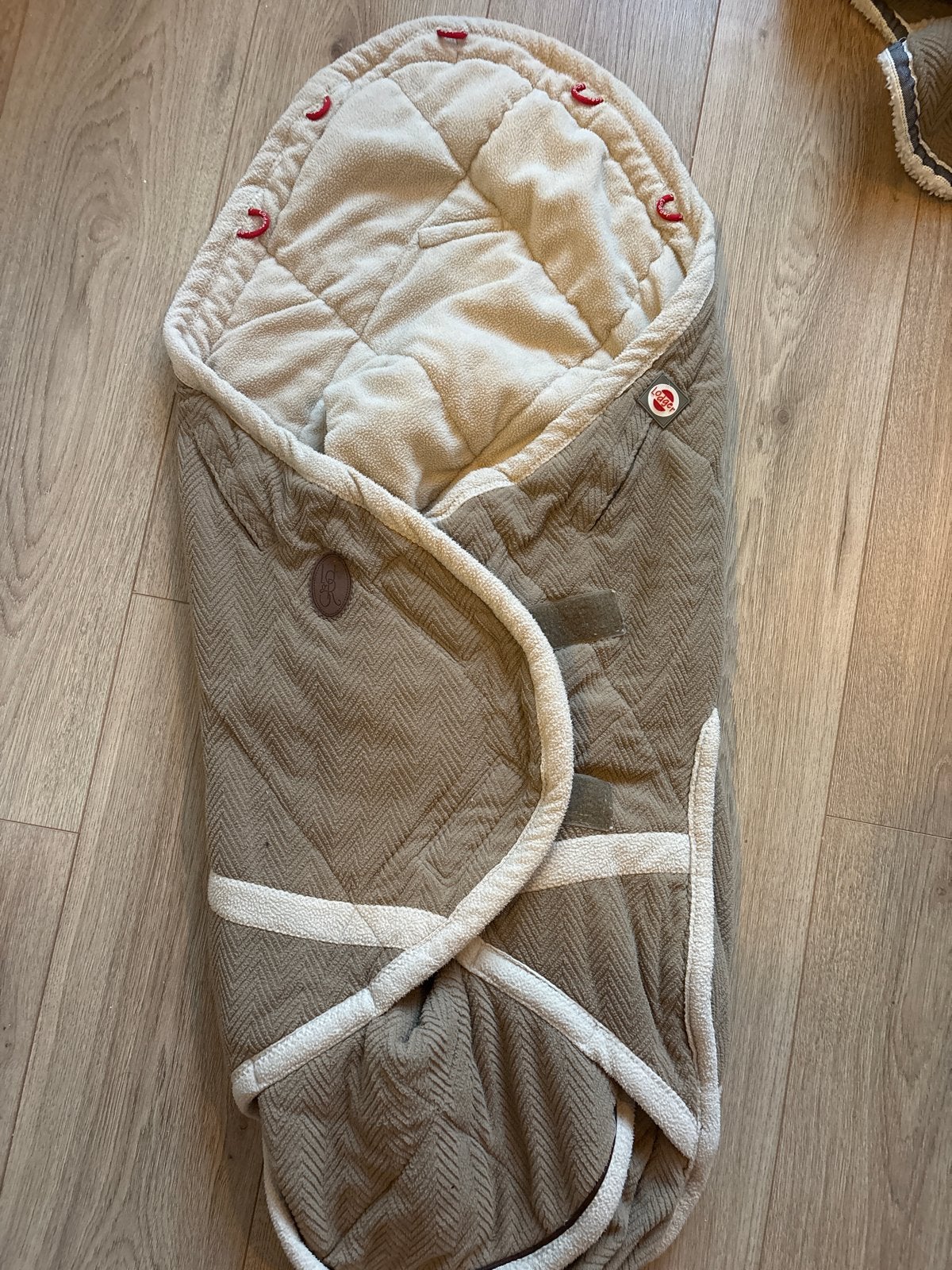 Lodger wikkeldeken  - Beige/Bruin, Gebruikt, Ophalen of Verzenden, Gevoerd, Voetenzak