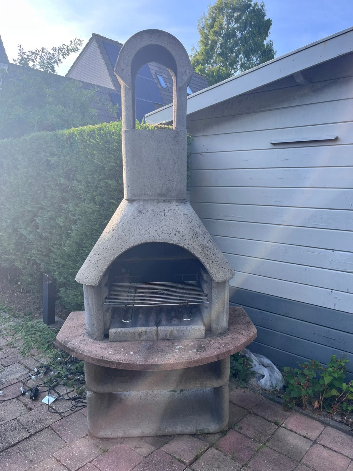 Stenen bbq haard, Tuin en Terras, Ophalen, Zo goed als nieuw