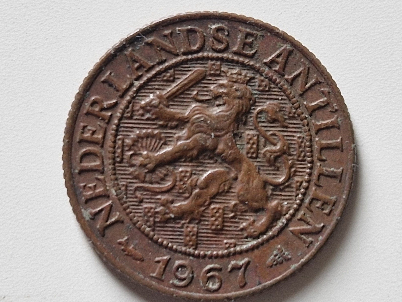 1 cent 1967 Nederlandse Antillen, Ophalen of Verzenden, Midden-Amerika, Losse munt
