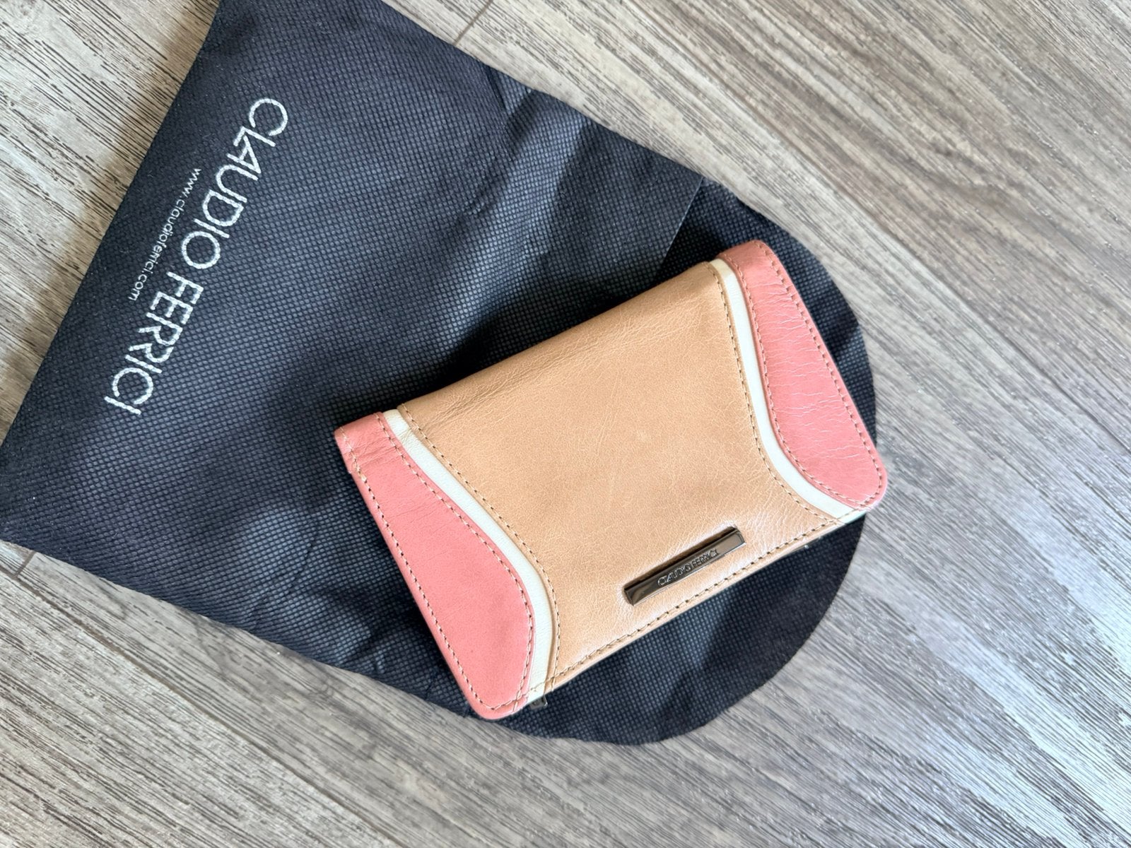 Claudio Ferrici Portemonnee, Ophalen of Verzenden, Nieuw, Beige, Leer