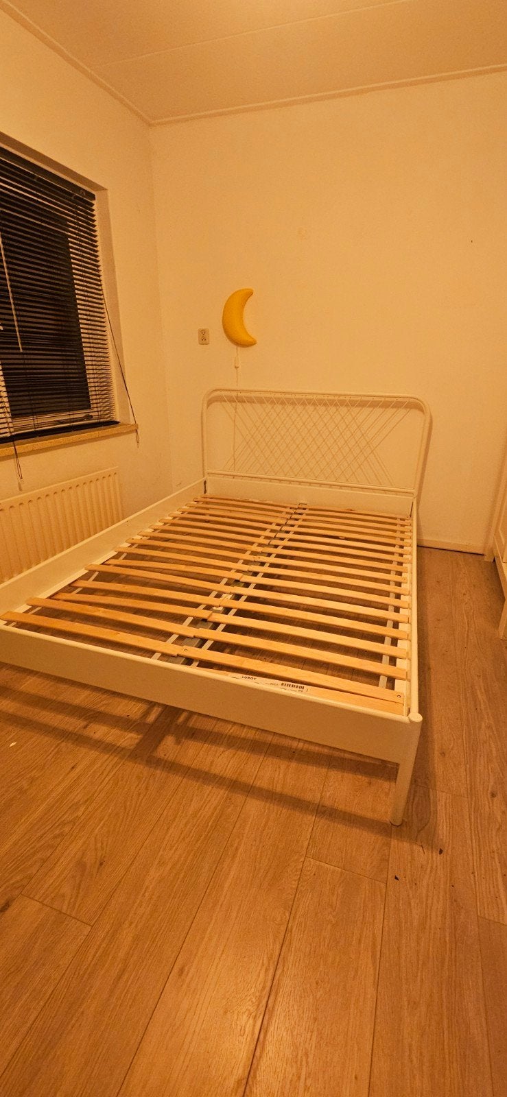 IKEA Leirvik tweepersoonsbed (140x200 cm) wit, Ophalen, Gebruikt, Wit, Romantisch, klassiek