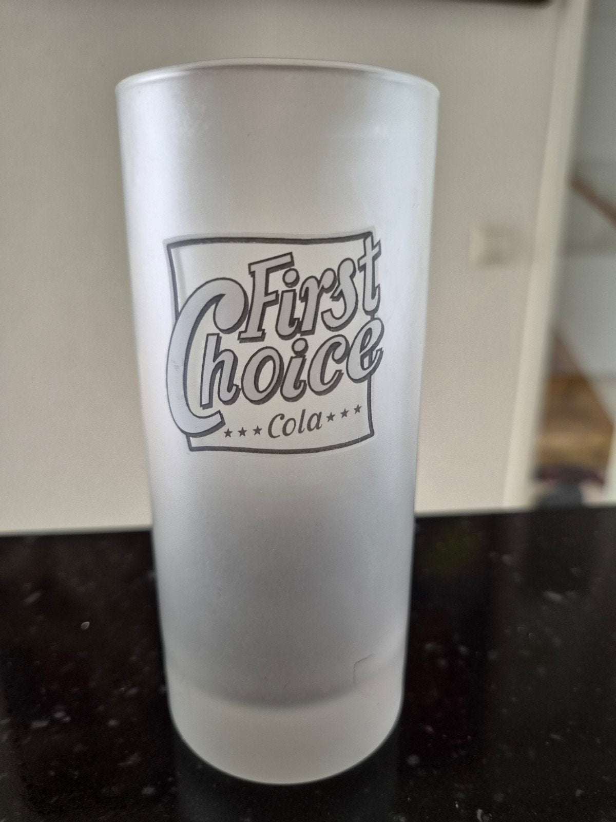 Set van 4 First Choice Cola glazen, Huis en Inrichting, Ophalen, Glas of Glazen, Nieuw, Glas
