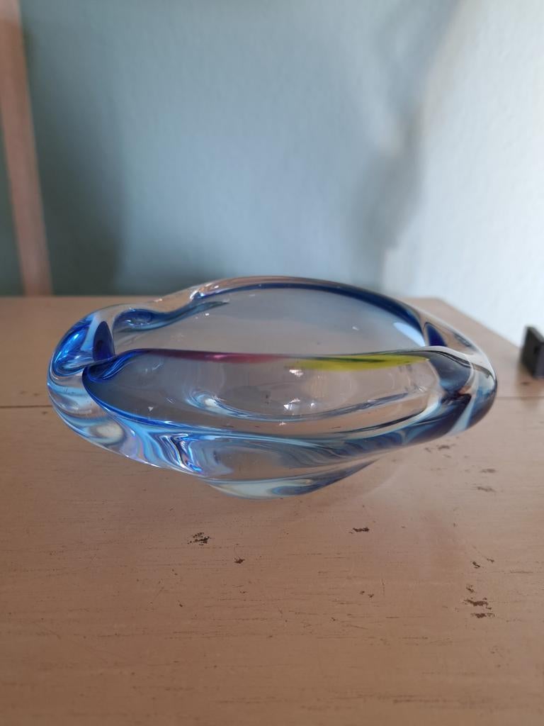 Mooie zware (Murano?) glazen asbak/schaaltje., Antiek en Kunst, Ophalen