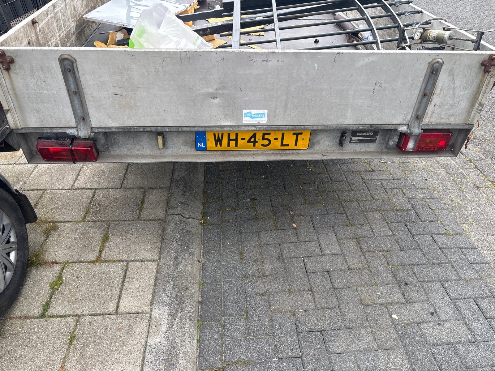 Robuuste aanhanger met dubbele as - WH-45-LT, Auto diversen, Aanhangers en Bagagewagens, Ophalen, Gebruikt