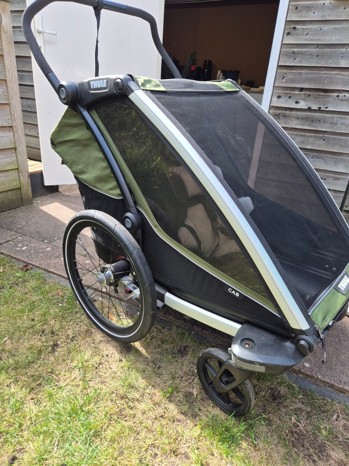 Thule Chariot Cab fietskar/kinderwagen, Ophalen, Opvouwbaar, Zo goed als nieuw, Thule Chariot