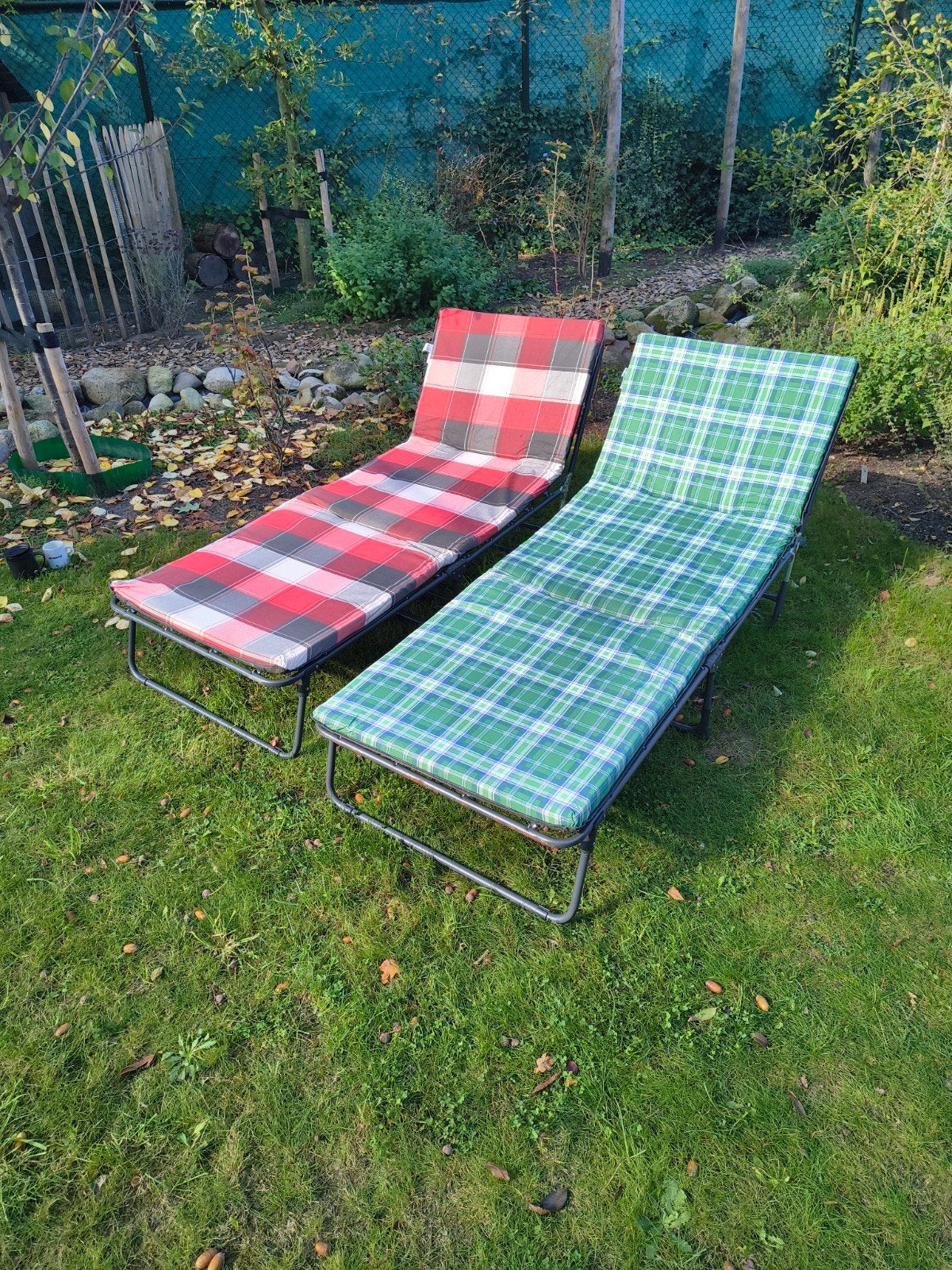 Retro Inklapbare Ligbedden - Set van 2, Tuin en Terras, Ophalen, Zo goed als nieuw, Metaal, Inklapbaar