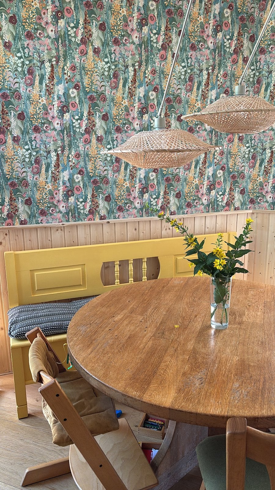 Ronde eikenhouten tafel ø130cm (5/6 personen), Ophalen, Gebruikt, 100 tot 150 cm, Vijf personen of meer