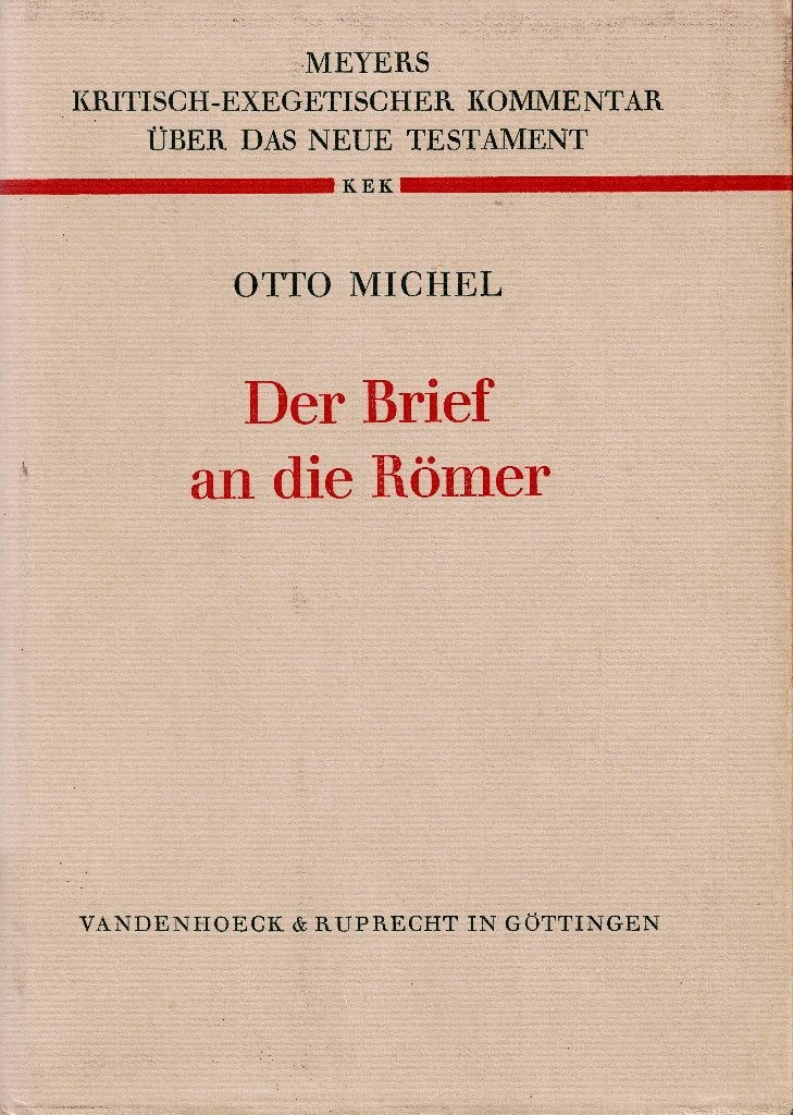 Otto Michel – Der Brief an die Römer (KEK), Ophalen of Verzenden, Zo goed als nieuw, Christendom | Katholiek