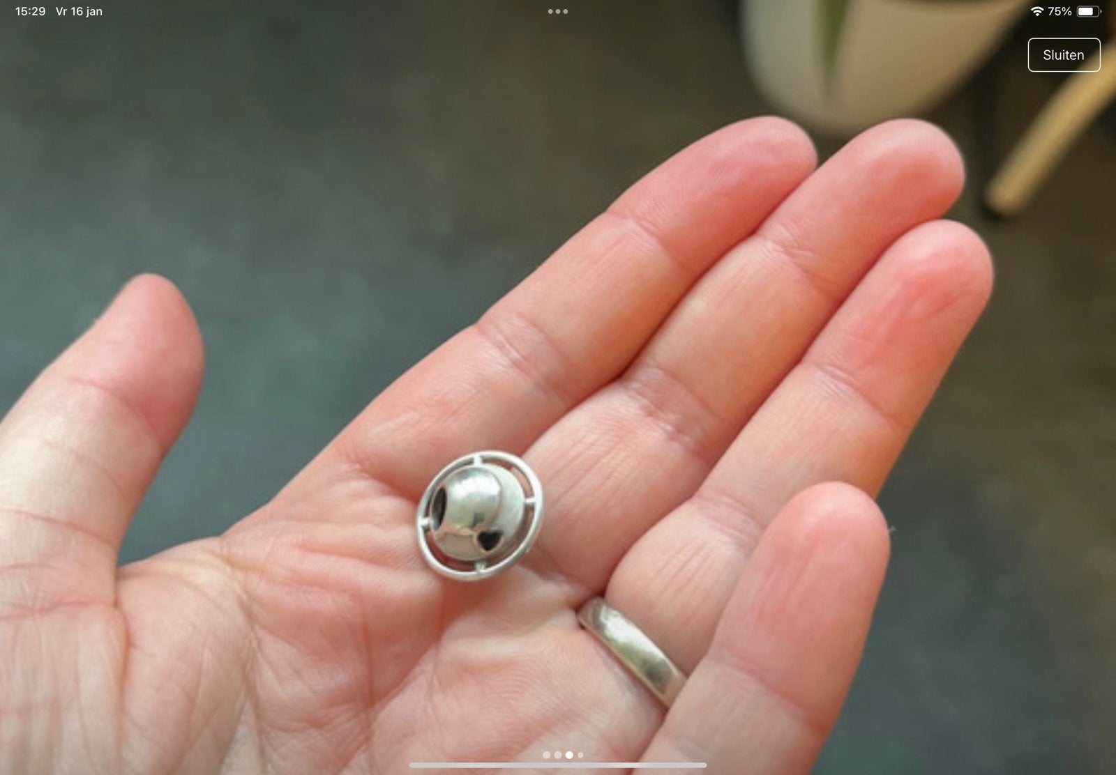 Pandora Bedel Planeten, Verzenden, Zo goed als nieuw, Zilver, Pandora