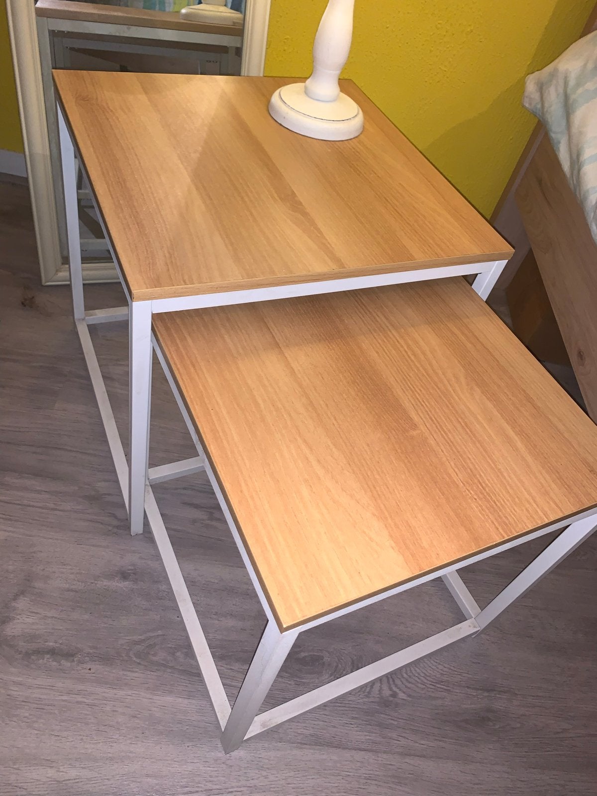 Set van 2 bijzettafeltjes - Eyecatcher voor je woonkamer, Huis en Inrichting, Minder dan 55 cm, Zo goed als nieuw, Rechthoekig