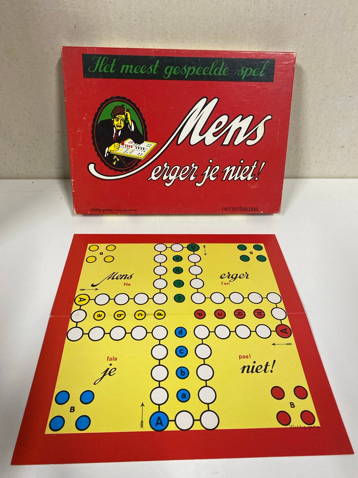 Vintage Mens Erger Je Niet! Bordspel - Jumbo Klassieker, Jumbo Group B.V., Westzijde 184, 1506 EK Zaandam, The Netherlands, Ophalen of Verzenden
