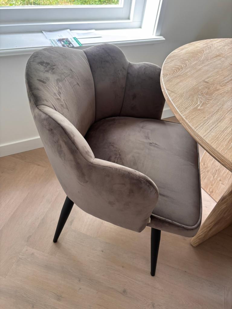 Riviera maison velvet stoelen draaibaar, Ophalen, Zo goed als nieuw, Grijs, Twee