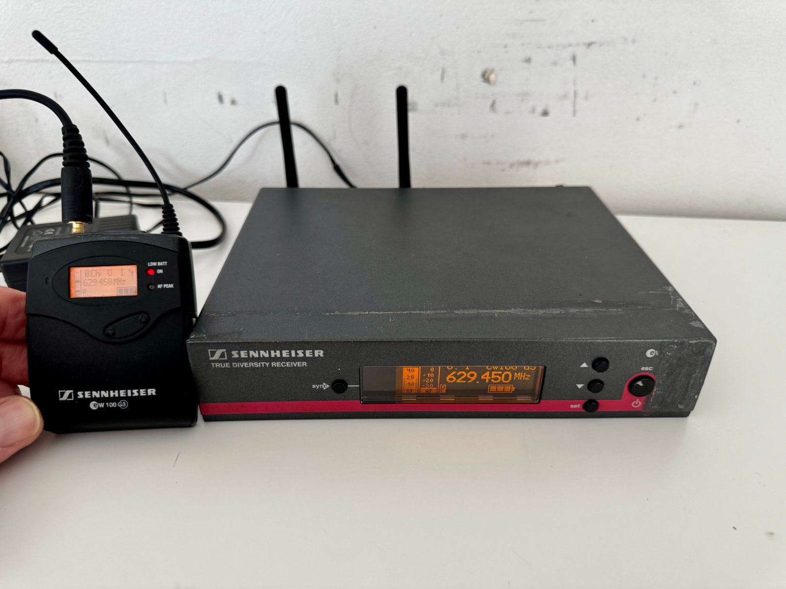 Sennheiser EW 100 G3 en EM 100 G3 626-668 Mhz b-band, Muziek en Instrumenten, Ophalen of Verzenden, Gebruikt, Overige typen, Draadloos