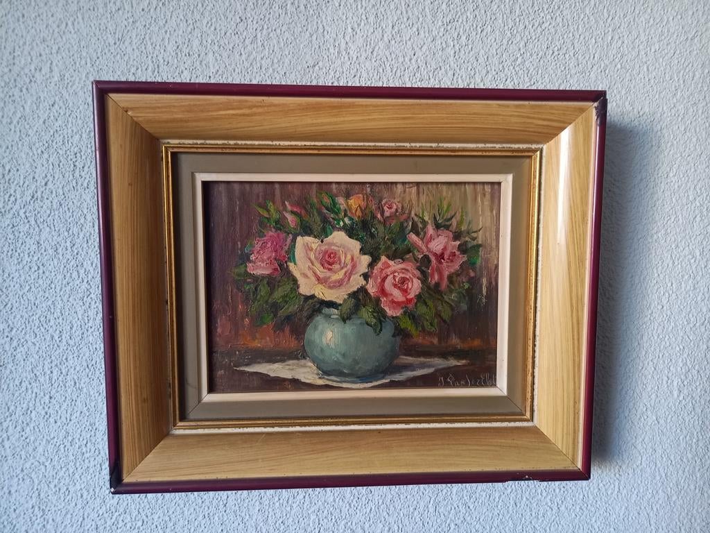 Schilderijtje Jacques Vander Elst - Olieverf op Paneel, Antiek en Kunst, Kunst | Schilderijen | Klassiek, Ophalen of Verzenden