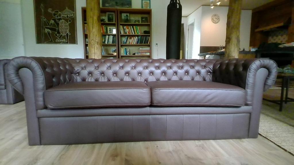 chesterfield bank + fauteuil, Huis en Inrichting, Ophalen, Chesterfield, Nieuw, 75 tot 100 cm