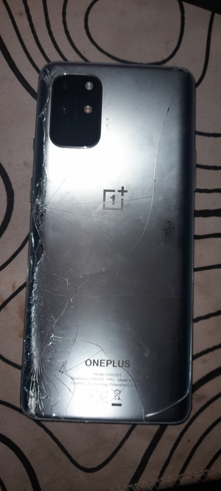 OnePlus telefoon met waterschade en barst achterkant, Verzenden, Niet werkend, Zonder abonnement, Zonder simlock