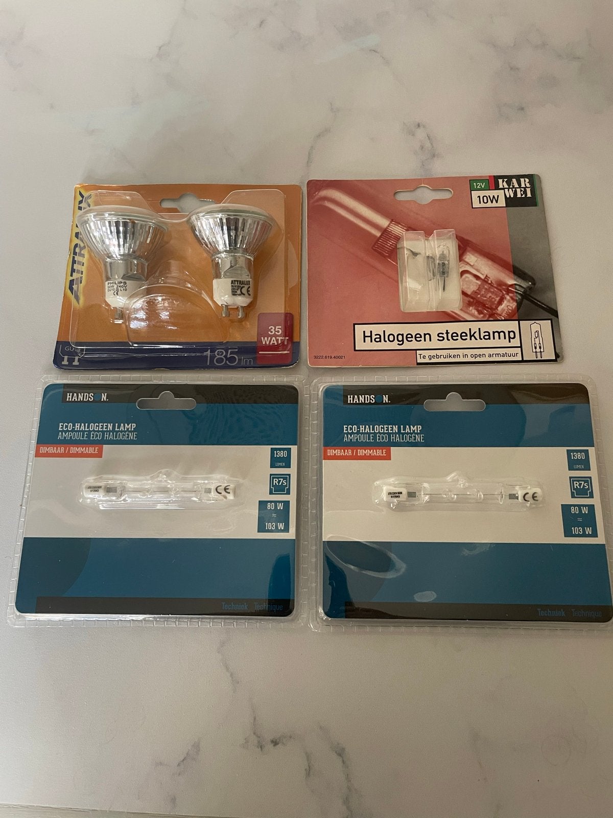 Diverse Halogeenlampen: GU10, R7s, Steeklamp, Philips, Dimbaar, Nieuw, Ophalen of Verzenden