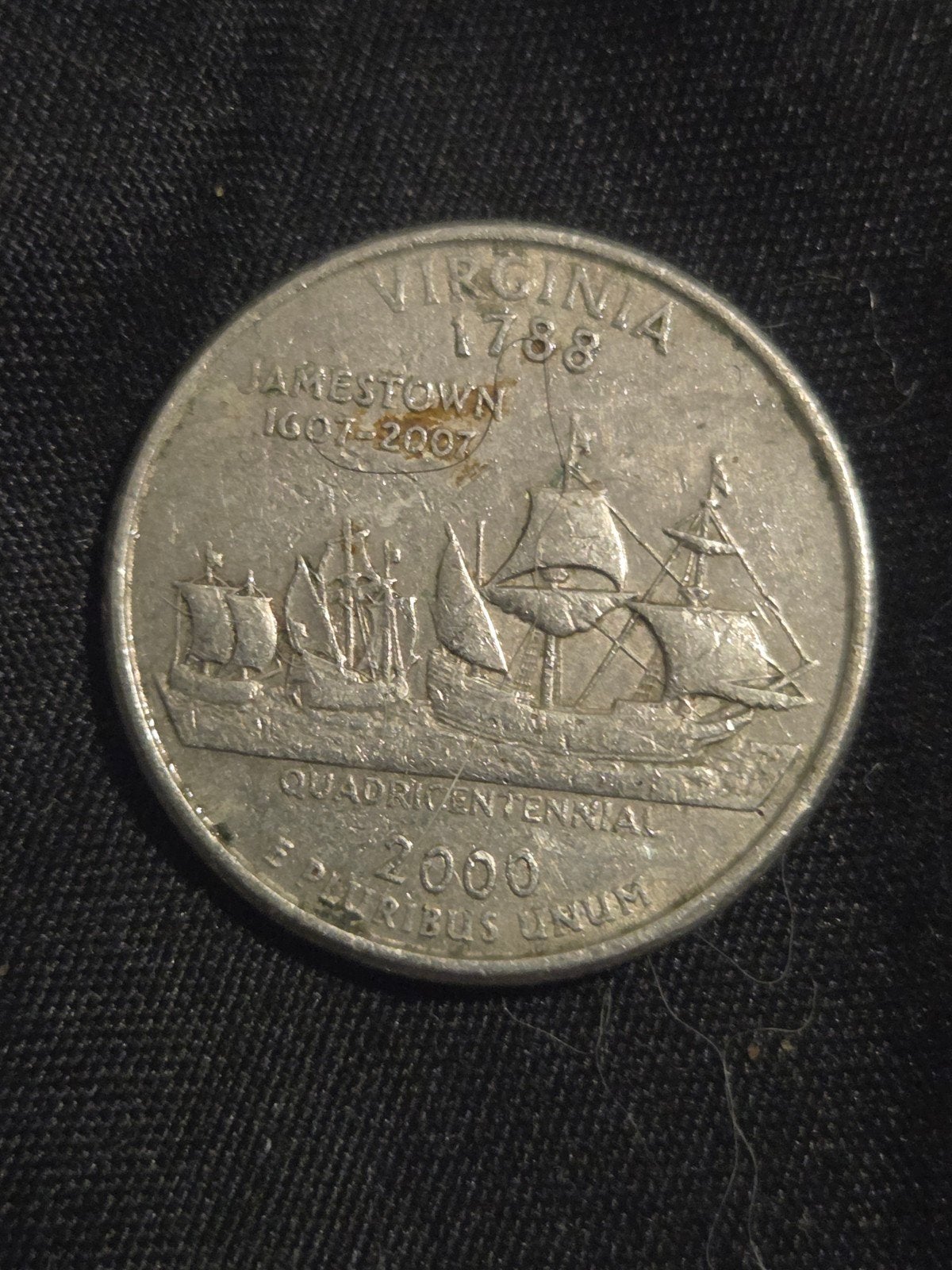 Amerikaanse Quarter Dollar Virginia 2000, Ophalen, Losse munt