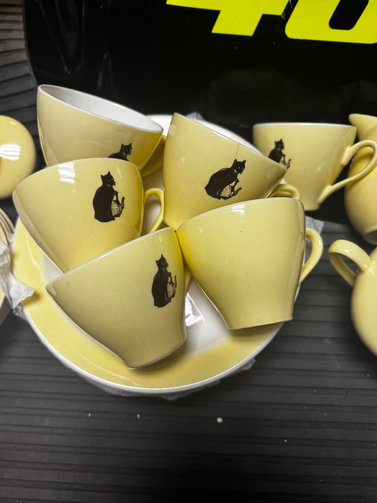 Zwarte kat servies deel, Ophalen of Verzenden