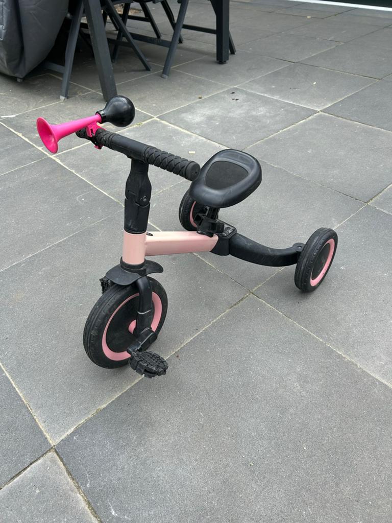 Roze kinder driewieler met toeter Topmark, Ophalen, Gebruikt