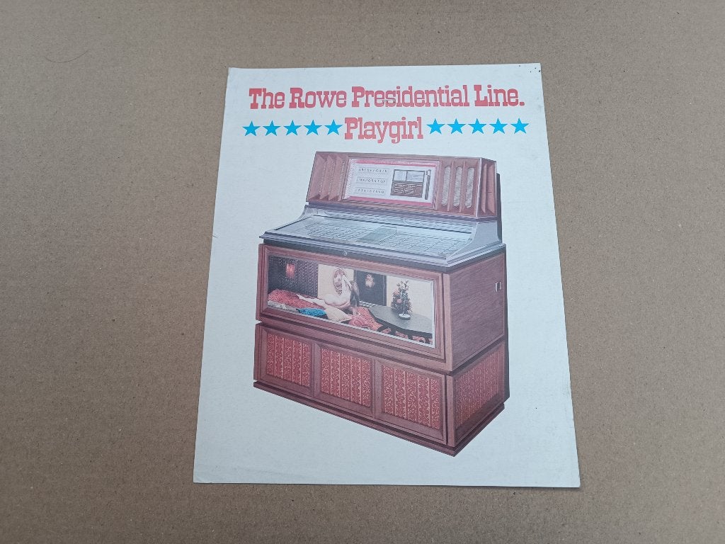 Flyer: Rowe-AMi MM5/ Playgirl (1971) jukebox, Verzenden, Gebruikt, 1950 tot 1960, Seeburg