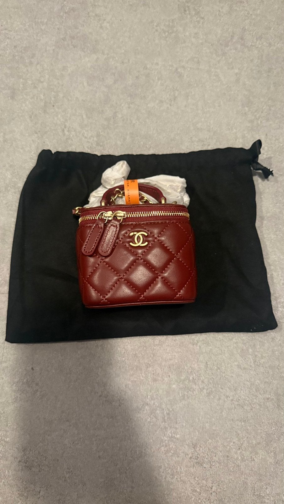 Mini vanity bag bordeaux met goude handvat, Ophalen of Verzenden, Nieuw, Rood, Avondtasje