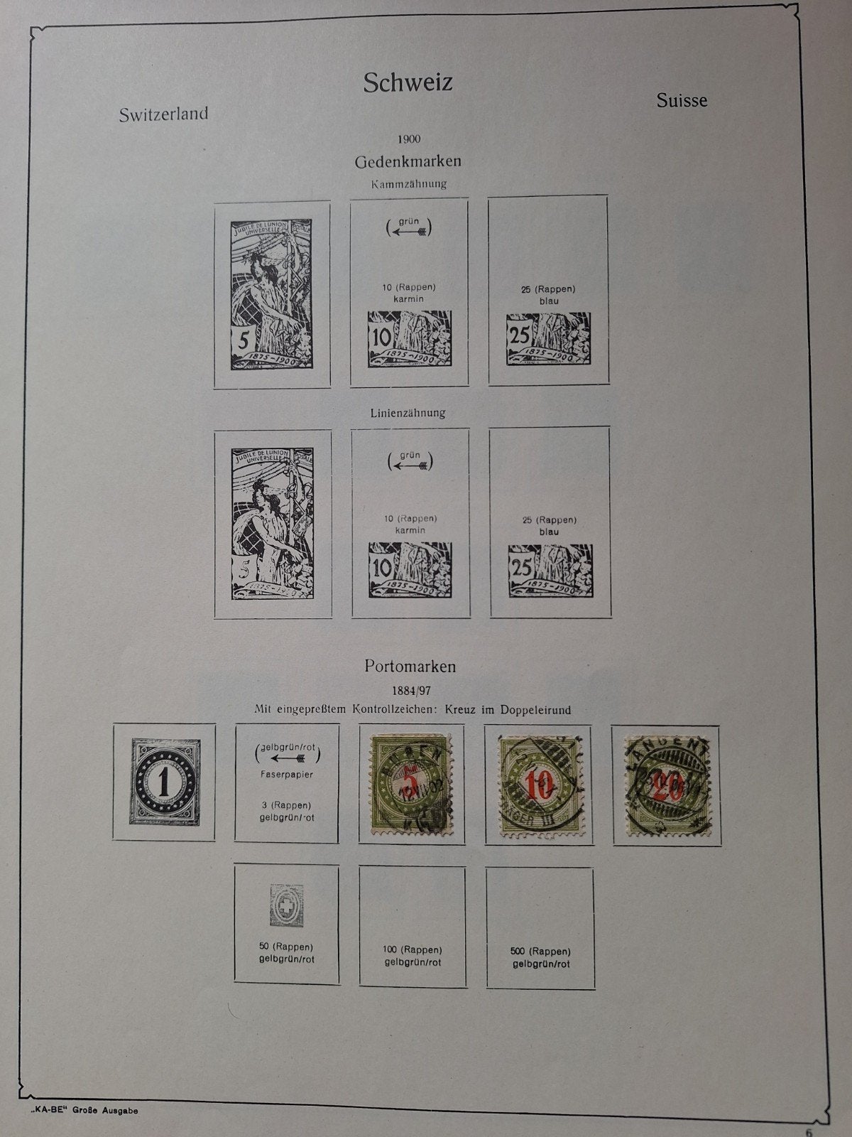 Bladen Zwitserland, 1/4, Ophalen of Verzenden, Catalogus