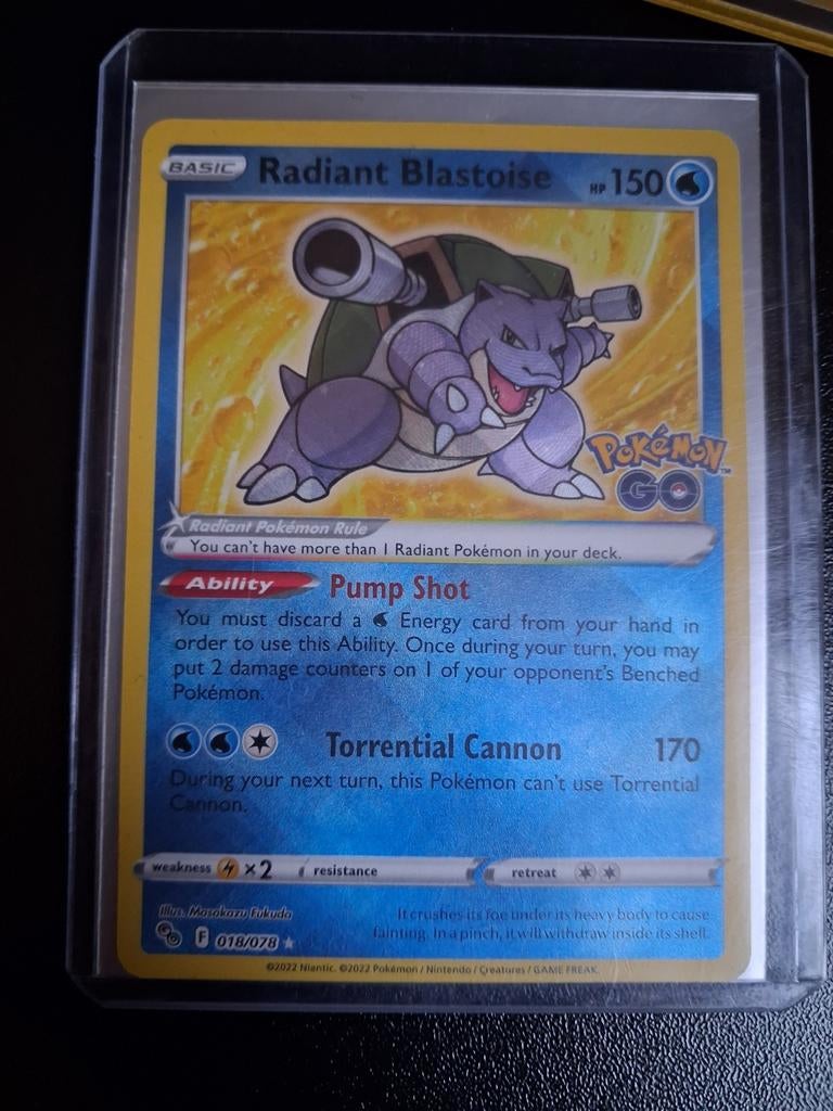 Radiant Blastoise 018/078, Ophalen of Verzenden, Zo goed als nieuw, Losse kaart, Foil