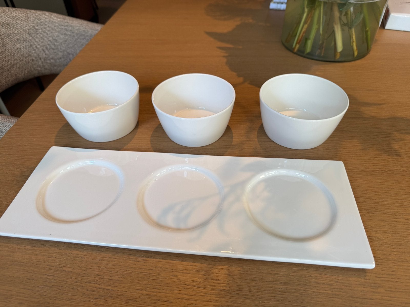 Servies fine china plateaus en bowls, Ophalen, Zo goed als nieuw, Porselein, Overige stijlen