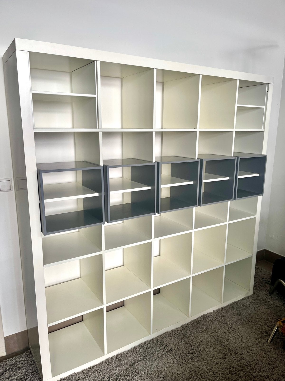 IKEA KALLAX open kast 5x5, Gebruikt, 150 tot 200 cm, Ophalen of Verzenden, 150 tot 200 cm