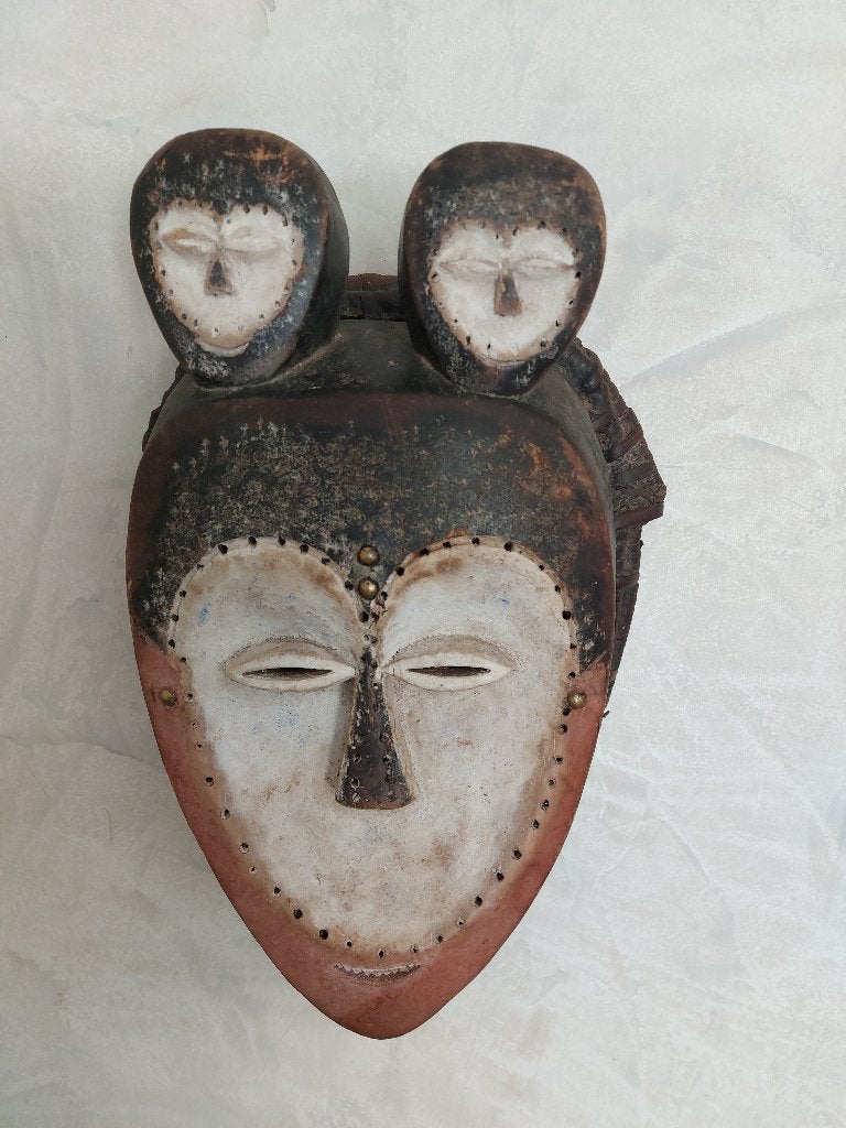 masker Lega/Bwami/Congo, Verzenden, Handgemaakt, Hout