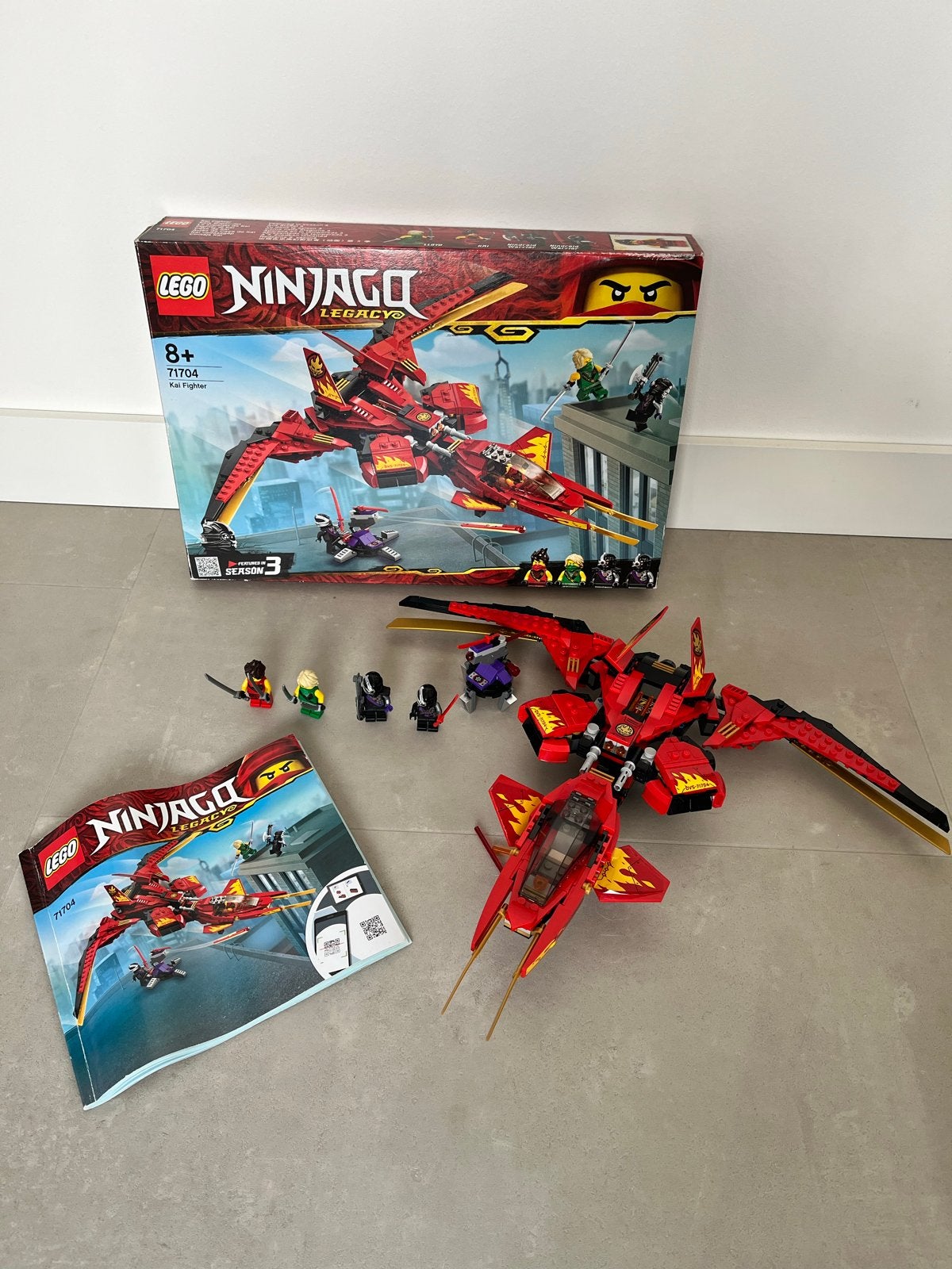 Lego Ninjago Legacy 71704 Kai's Jay Fighter, Gebruikt, Lego, Ophalen of Verzenden, Inclusief doos