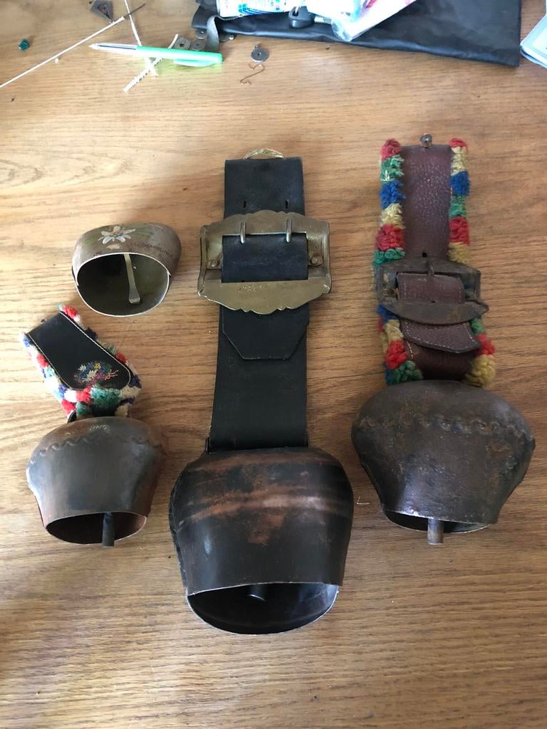 Vintage oostenrijkse/ zwitserse koebellen(4), Ophalen of Verzenden