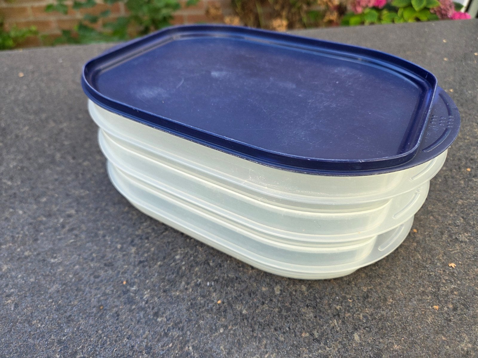 Tupperware bewaardoos met deksel, stapelbaar, Huis en Inrichting, Keuken | Tupperware, Ophalen of Verzenden, Gebruikt