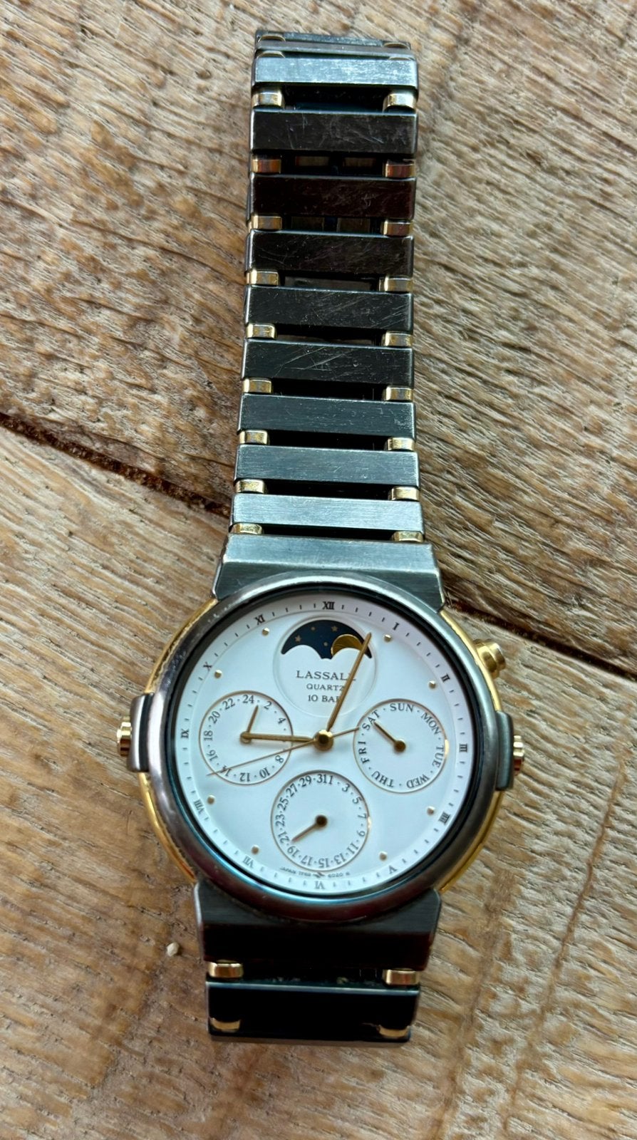Seiko Lassale moonphase, Ophalen, Gebruikt, Staal, Polshorloge