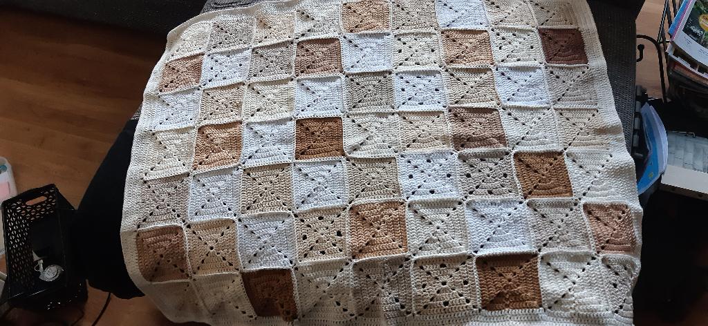 Gehaakte baby deken, sprei, omslagdoek etc., Kinderen en Baby's, Verzenden, Nieuw, Deken
