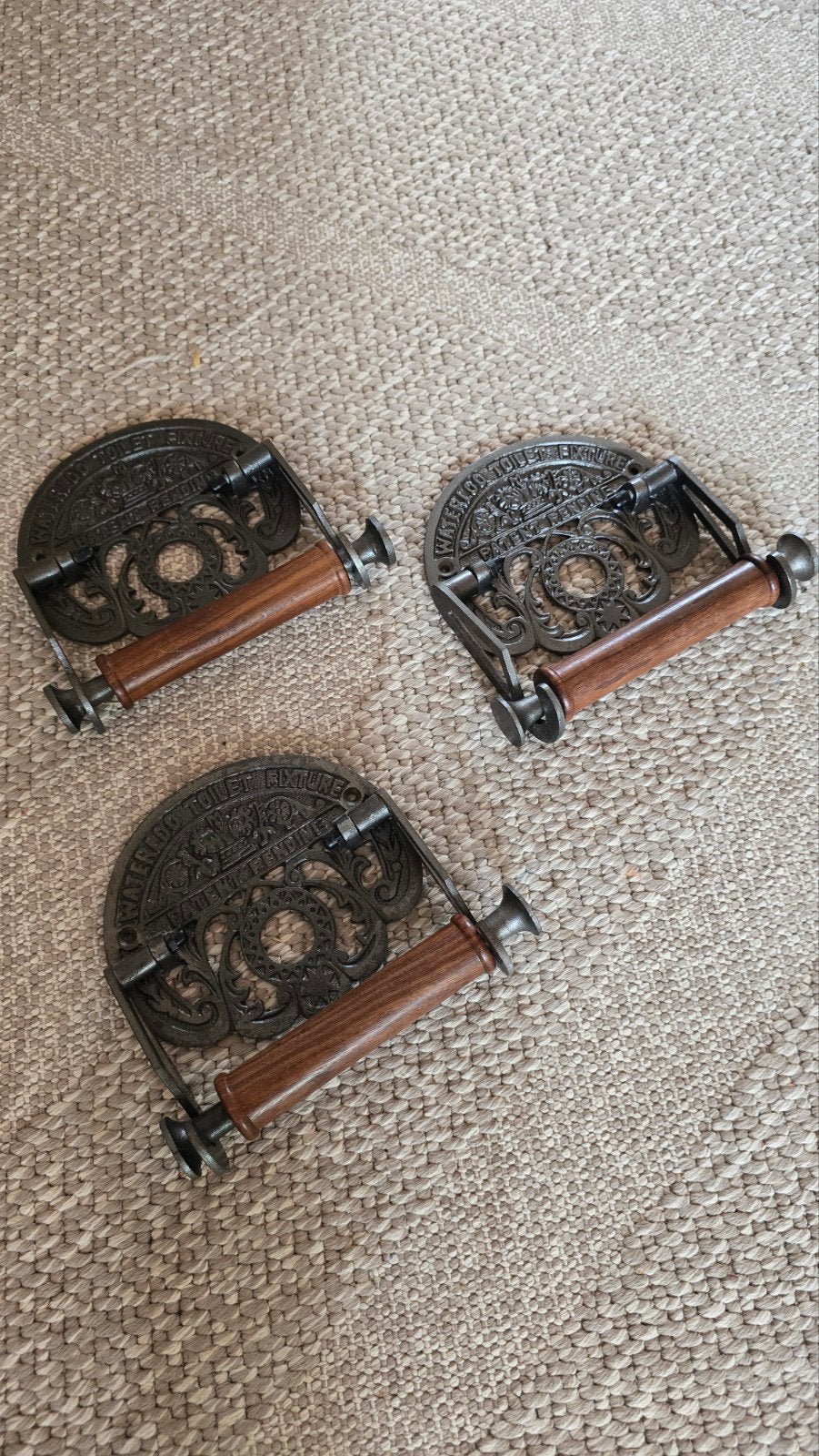 3 Gietijzeren Toiletrolhouders - Waterloo Toilet Fixt, Ophalen of Verzenden, Gebruikt
