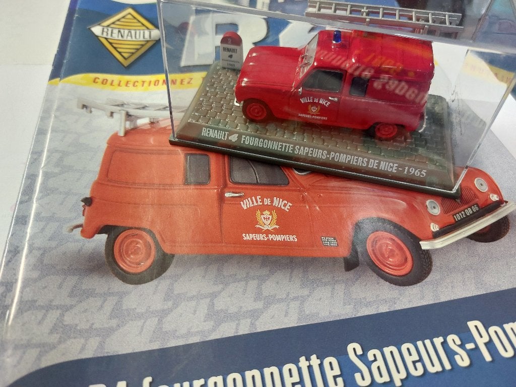 Renault 4 F4 sapeurs pompiers Nice 1965 brandweer, Hobby en Vrije tijd, Modelauto's | 1:43, Ophalen of Verzenden, Nieuw, Auto