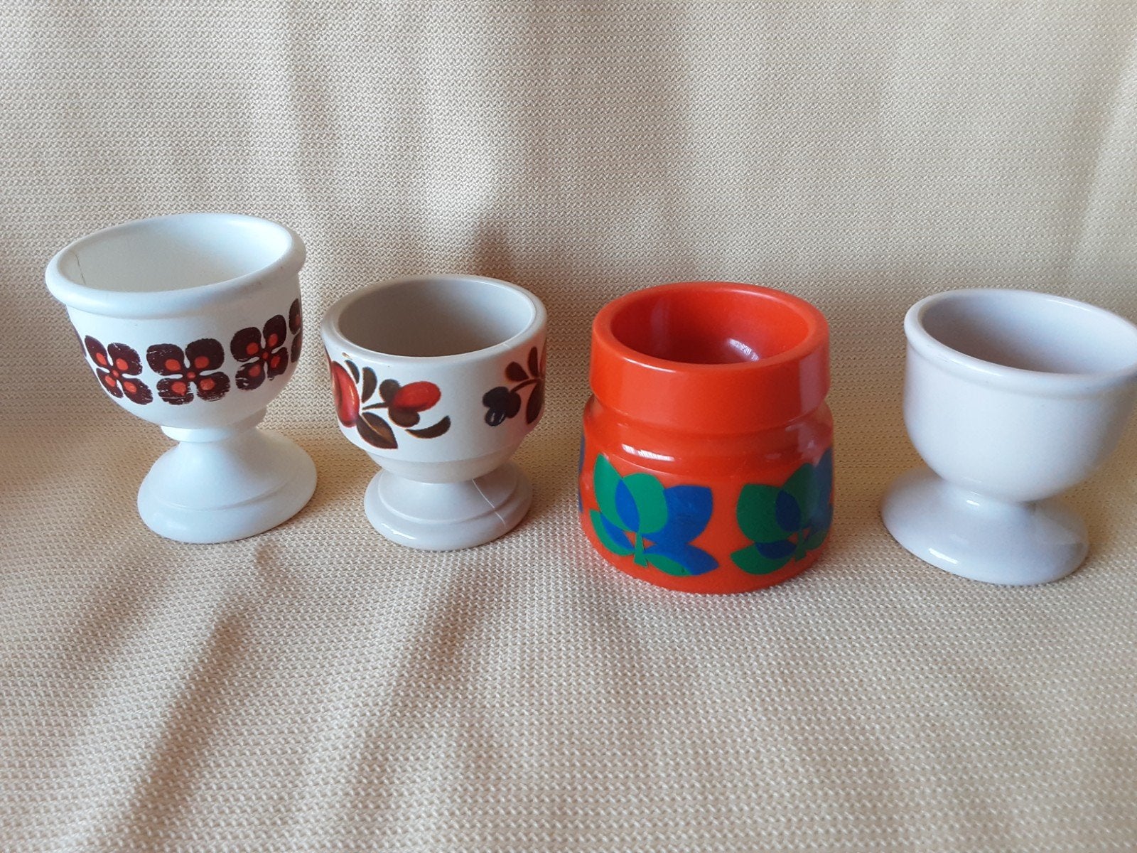 14 Vintage eierdopjes  EMSA ea en 2 houten, Antiek en Kunst, Ophalen of Verzenden