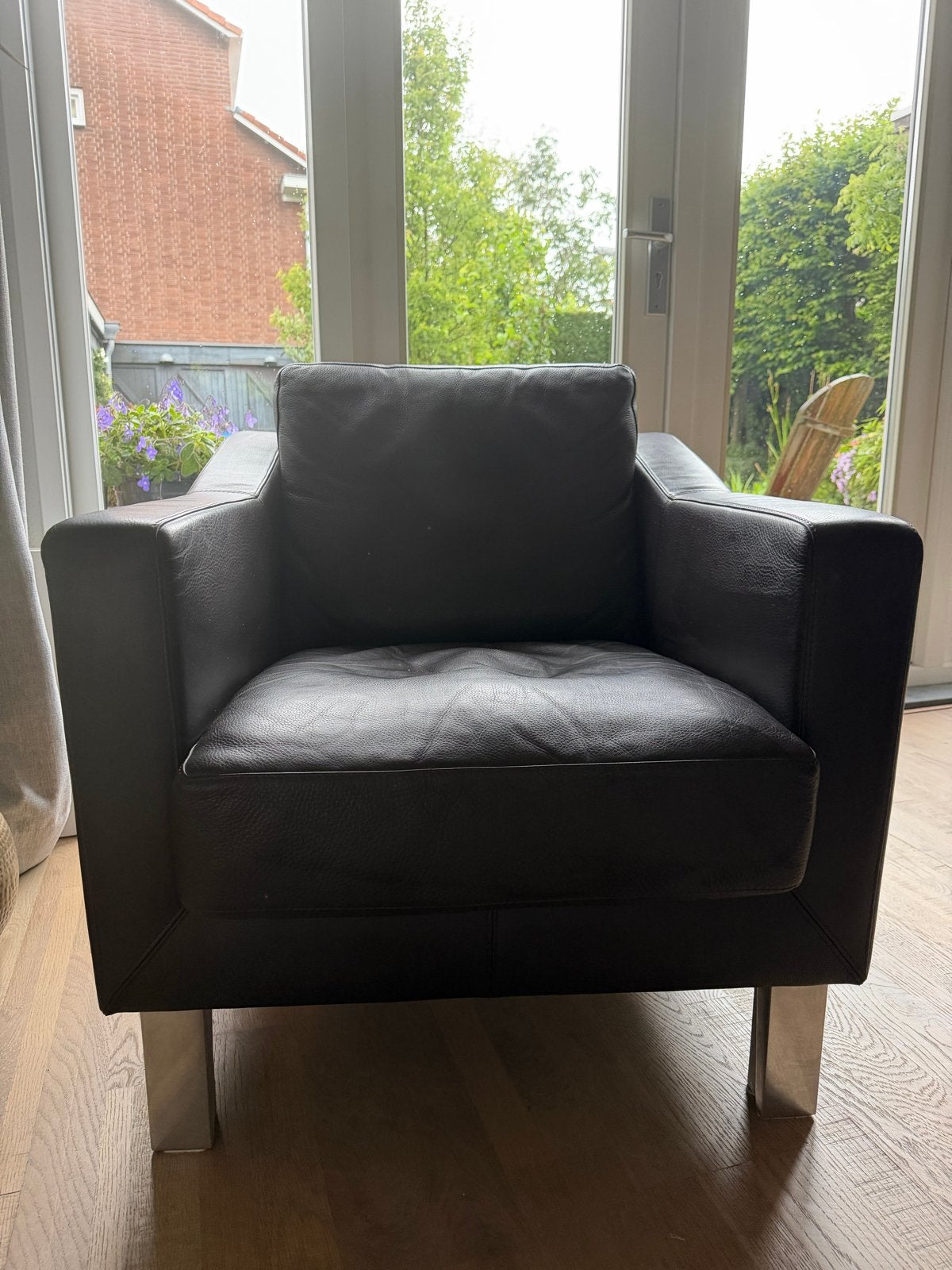 Leolux fauteuil Antonia, Gebruikt, Ophalen of Verzenden, 50 tot 75 cm, Leer