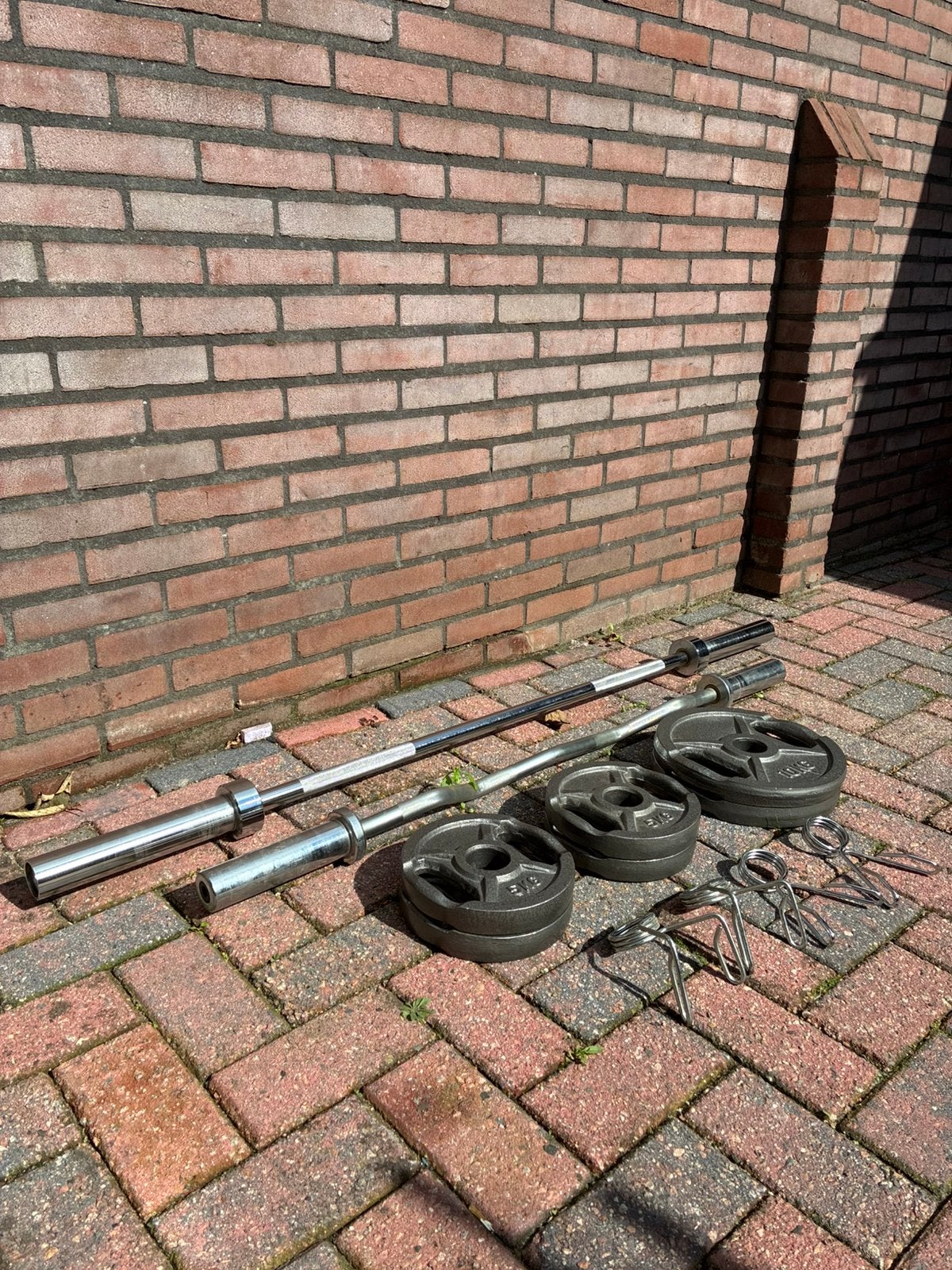 Complete olympische halterset 50mm | EZ stang | halterstang, Sport en Fitness, Ophalen of Verzenden, Zo goed als nieuw, Halterset