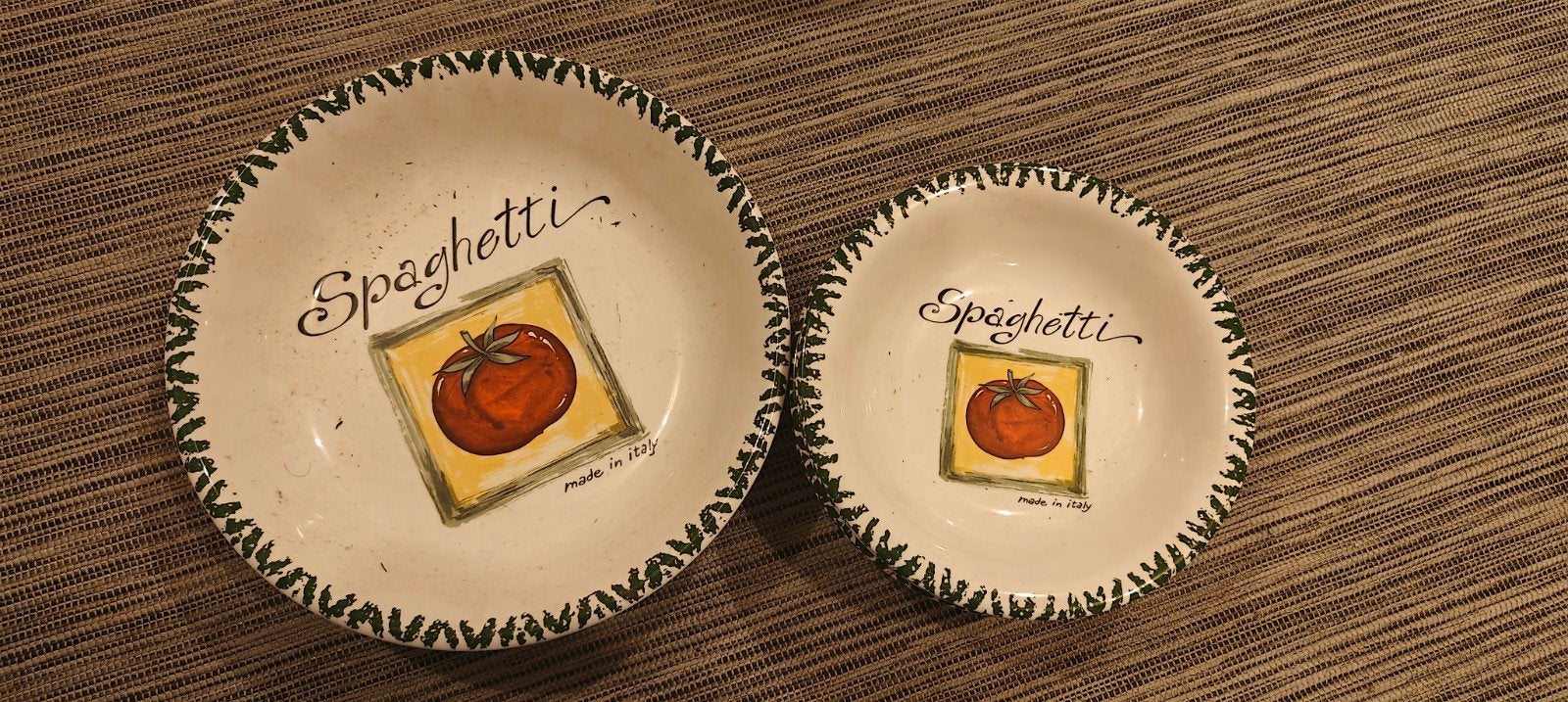 Spaghetti schaal en 4 borden, Ophalen, Transport