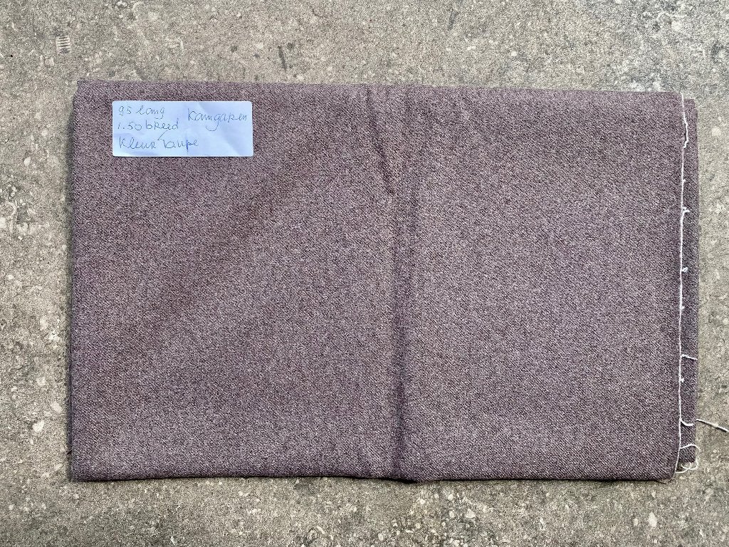 Wollen kamgaren Taupe afm. 0,95 lang 1,50 mtr. breed, Overige kleuren, 120 cm of meer, Nieuw, Ophalen of Verzenden