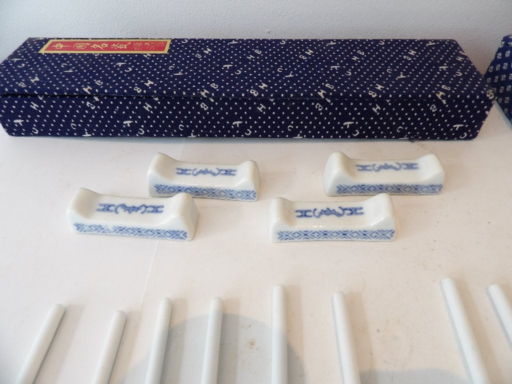 Chinese Tafelset, wit/blauw, Ophalen of Verzenden