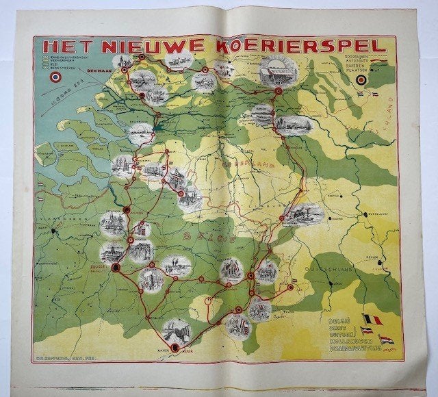 antiek spel Het nieuwe koerierspel 1e wereldoorlog, Antiek en Kunst, Ophalen of Verzenden