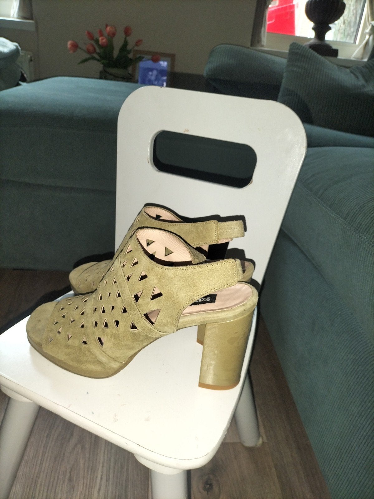 Roberto d'Angelo Sandalen met Hoge Hak - Maat M, Kleding | Dames, Groen, Sandalen of Muiltjes, Ophalen of Verzenden, Roberto d'Angelo